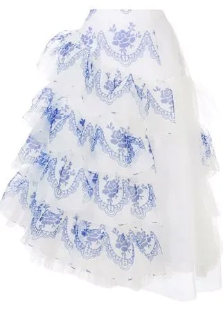 Simone Rocha юбка с оборками и завышенной талией