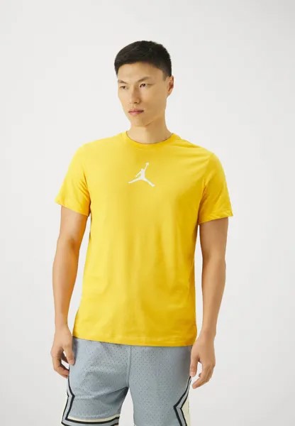 Спортивная футболка Jumpman Crew Jordan, цвет yellow ochre/white