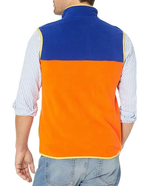 Утепленный жилет Polo Ralph Lauren Color-Blocked Brushed Fleece Vest, цвет Orange Multi