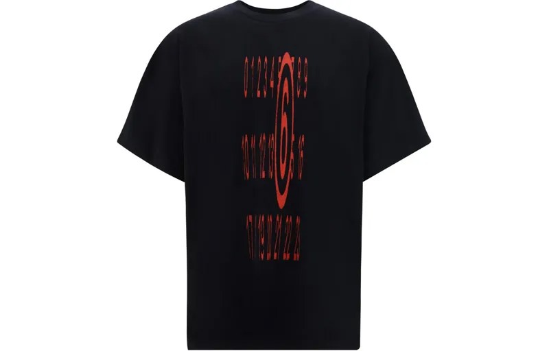 Базовая футболка из джерси Mm6 Maison Margiela, черный