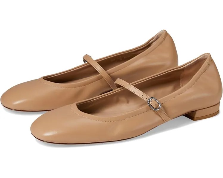 Туфли на плоской подошве Stuart Weitzman Claris Ballet Flat, цвет Adobe