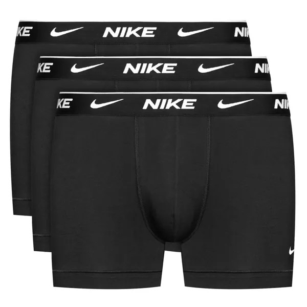 Боксеры Nike Boxershorts Everyday Cotton Stretch Trunk Shorty 3P, черный