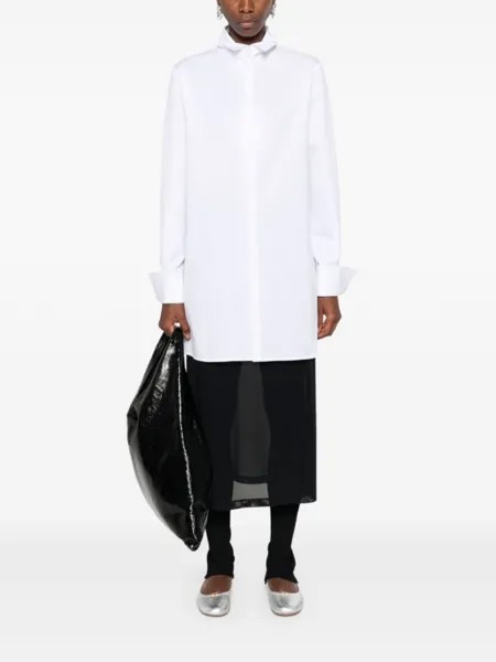 MM6 Maison Margiela жаккардовая рубашка, белый
