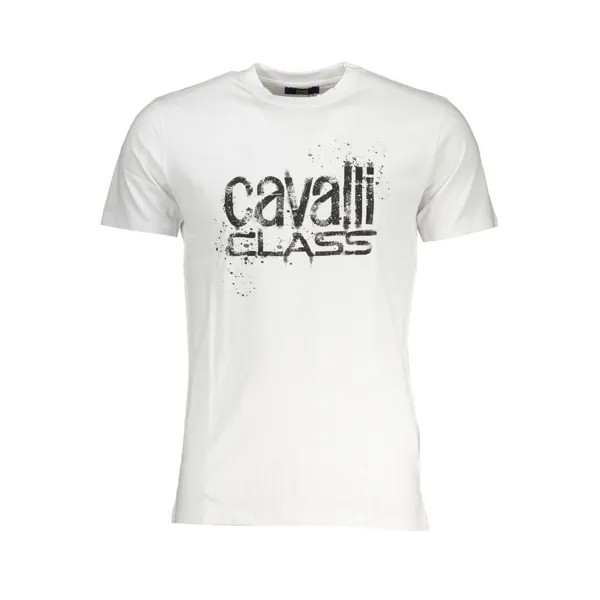 Хлопковая мужская футболка Cavalli Class, белый