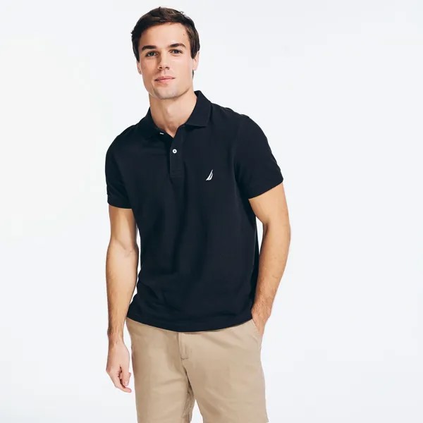 Мужская футболка-поло узкого кроя Nautica, цвет True Black