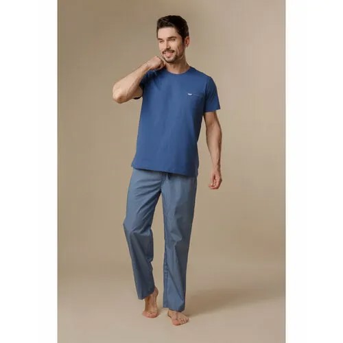 Пижама  Indefini, размер XL(50), синий