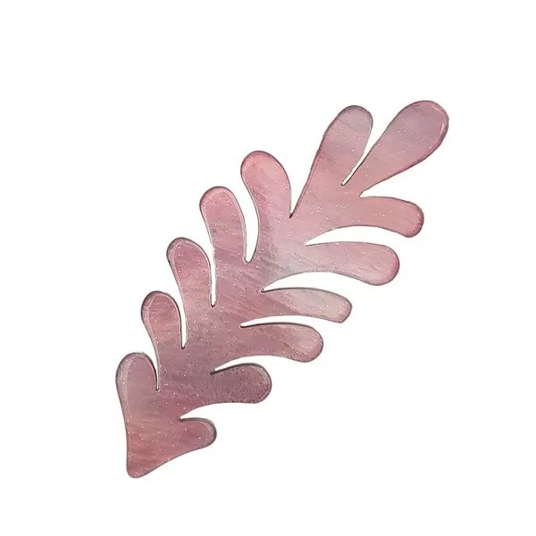 Брошь женская Fashion Jewelry Листик бордовая