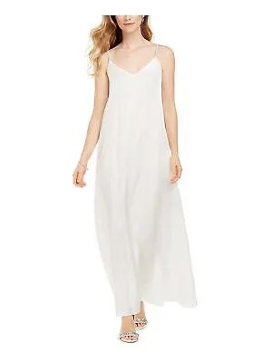 MSK Женское вечернее платье макси без рукавов цвета слоновой кости с V-образным вырезом S