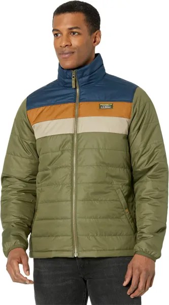 Куртка Mountain Classic Puffer Jacket Color-Block L.L.Bean, цвет Kelp Green/Nautical Navy