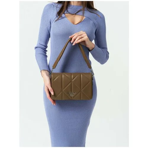 Сумка  кросс-боди DAVID JONES повседневная, хаки, коричневый