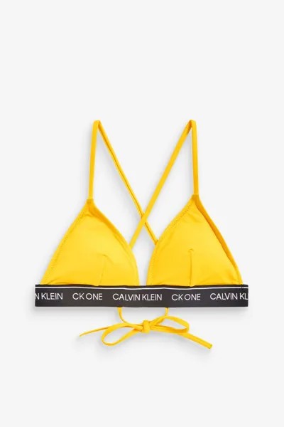 Лиф бикини Yellow One с треугольными чашками Calvin Klein, желтый