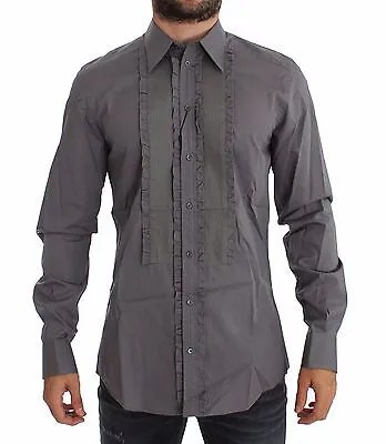 Серая рубашка-рубашка DOLCE - GABBANA Torero GOLD Slim Fit 39/US15.5/ S рекомендованная розничная цена 600 долларов США