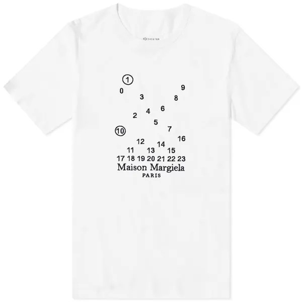 Футболка Maison Margiela Embroidered Numbers Logo Tee