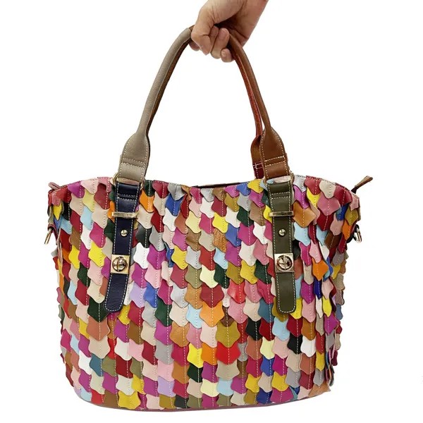 Новая европейская ретро сумка из овчины, Наплечная Сумка, красочная тканая сумка, роскошные дизайнерские сумки, сумка-мессенджер для женщин...