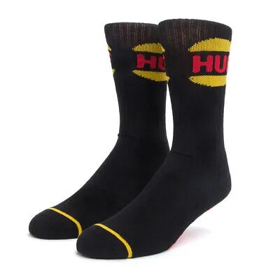 Носки для экипажа HUF Worldwide Regal (черные) Носки с графическим принтом