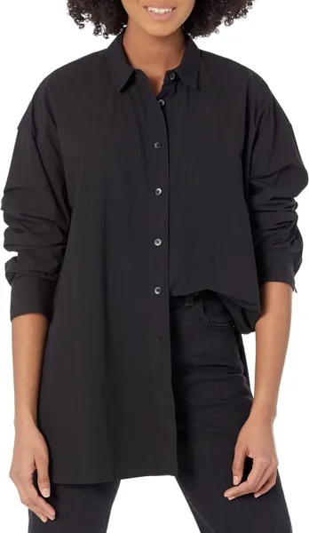 Рубашка оверсайз из поплина The Signature Madewell, цвет True Black