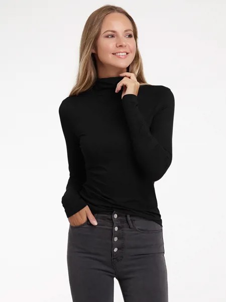 Водолазка женская oodji 15E11033 черная 2XL