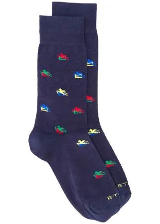 ETRO носки с вышитым логотипом