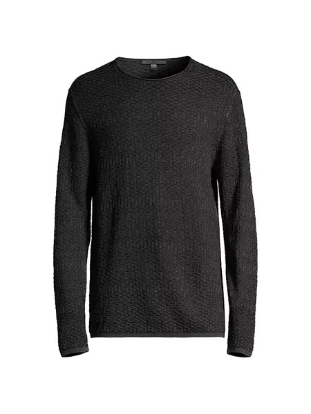 Хлопковый свитер с круглым вырезом Riley John Varvatos, серый
