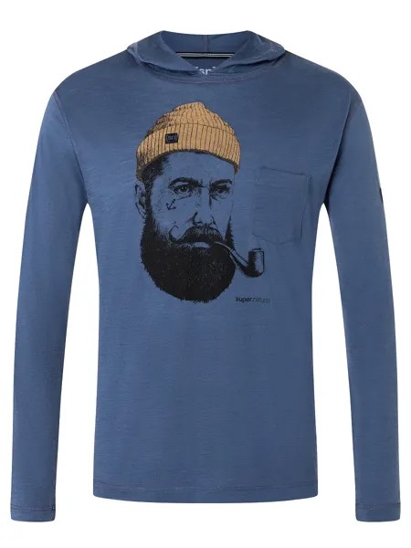 Лонгслив super.natural Merino, синий