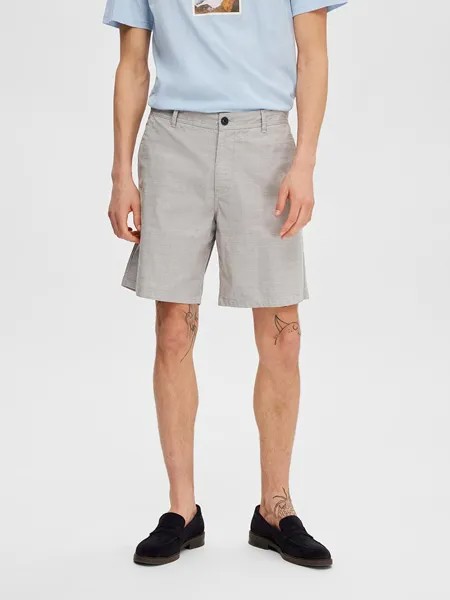 Тканевые шорты SELECTED HOMME, бежевый