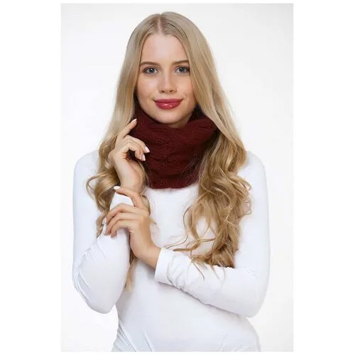 Снуд LAMBONIKA,37х27 см, one size, бордовый