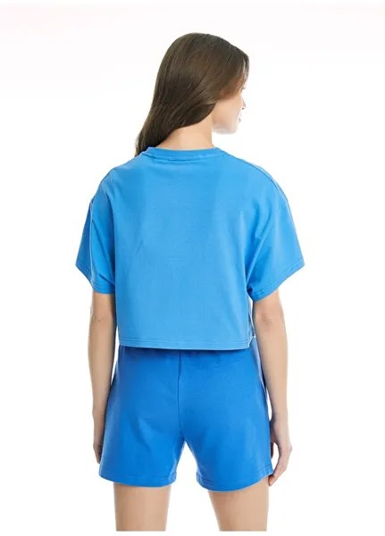 Синяя женская футболка с круглым вырезом Ellesse