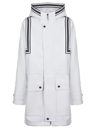 Белая парка с капюшоном Burberry детская