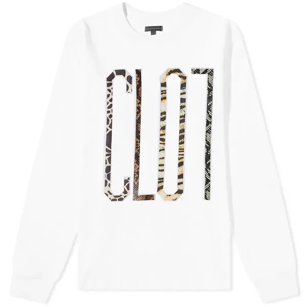 Футболка CLOT Long Sleeve Patchwork Logo Tee