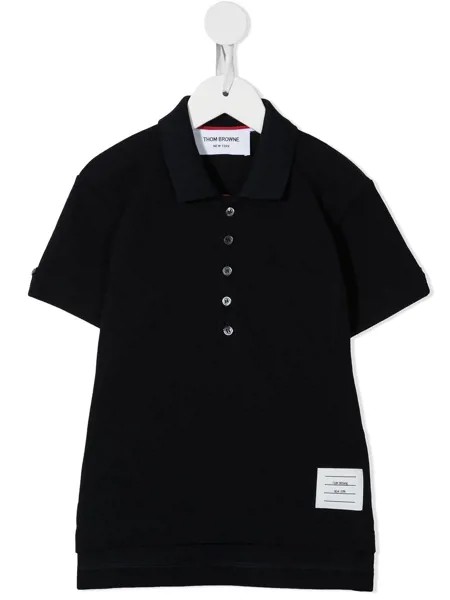 Thom Browne Kids рубашка поло с короткими рукавами