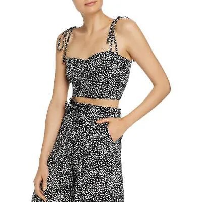 Укороченный топ-рубашка Aqua Womens без рукавов с рюшами Cami BHFO 7373