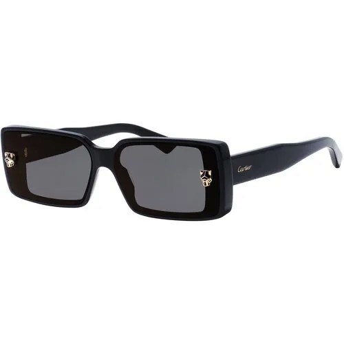 Солнцезащитные очки Cartier, серый, черный