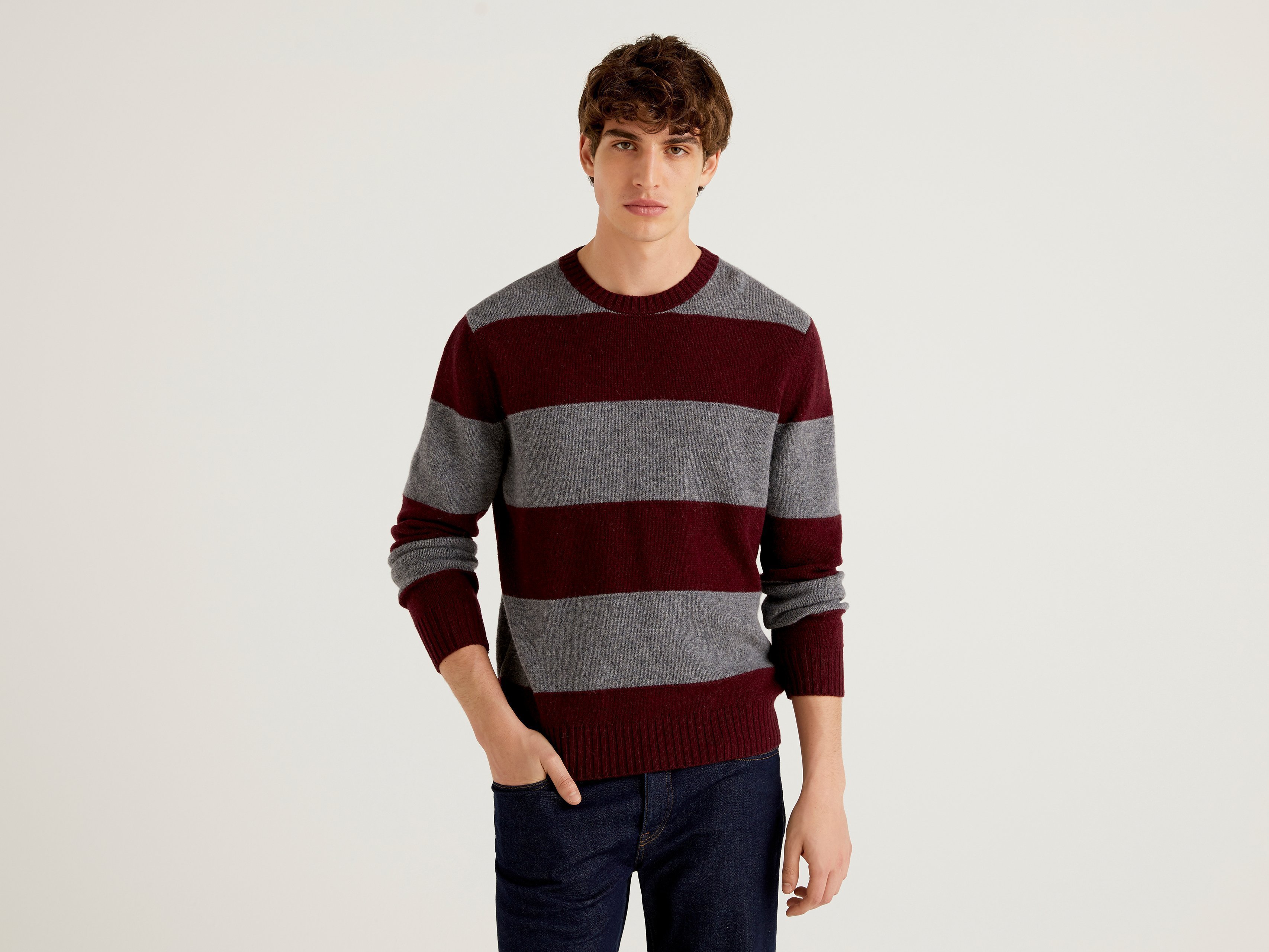 Джемпер мужской United Colors of Benetton 21A_103MK1N24 разноцветный XL