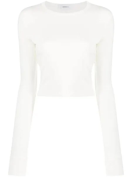 WARDROBE.NYC топ с длинными рукавами из коллаборации с Hailey Bieber, белый