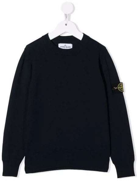 Stone Island Junior толстовка с нашивкой-логотипом