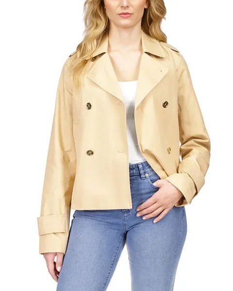 Укороченный бушлат из твила Michael Kors, цвет Tan/Beige