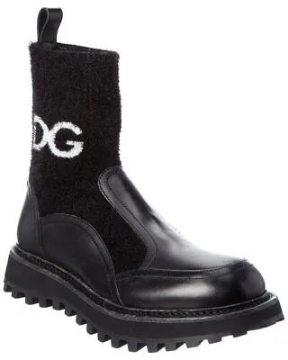 Мужские кожаные ботинки Dolce - Gabbana черные 40