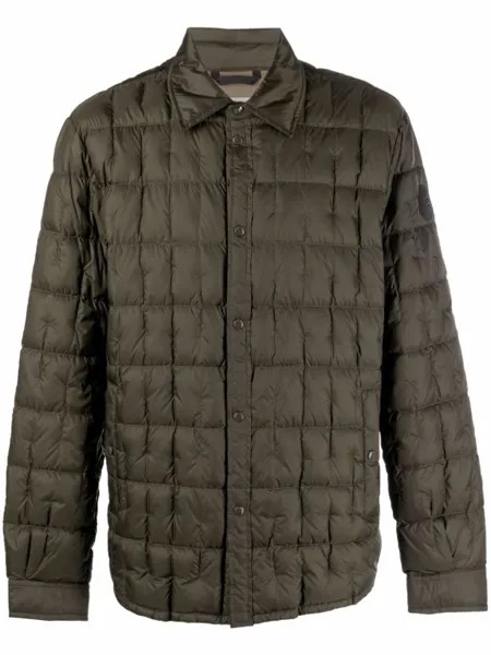 Woolrich стеганая куртка-рубашка, зеленый