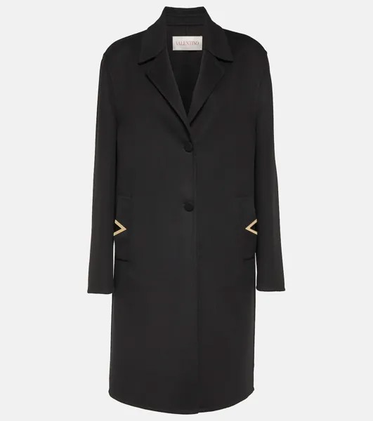 Пальто из шерсти и кашемира Valentino, черный