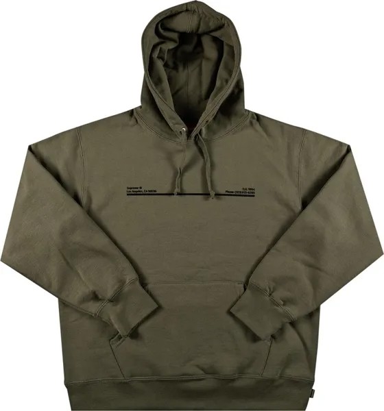 Толстовка Supreme Shop Hooded Sweatshirt - Los Angeles 'Light Olive', зеленый