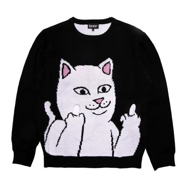 Свитер мужской Ripndip Lord Nermal Flippy Knitty Sweater черный S