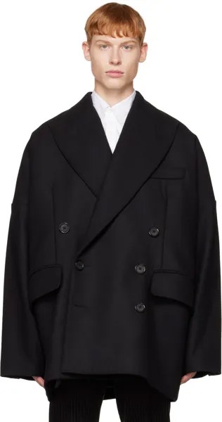 Черный двубортный бушлат Dolce & Gabbana