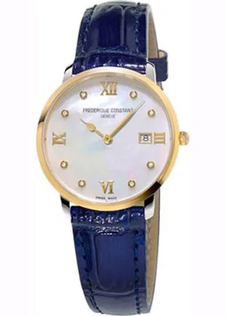 Швейцарские наручные  женские часы Frederique Constant FC-220MPWD3S3. Коллекция Slim Line