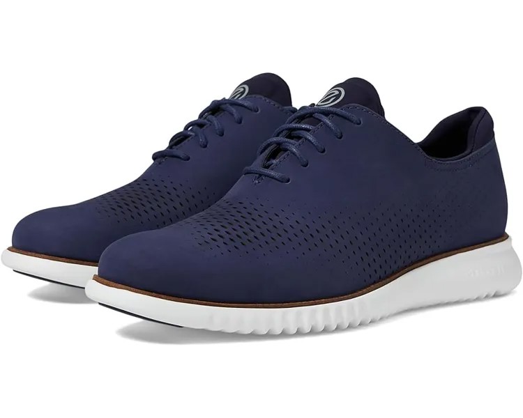 Оксфорды Cole Haan Pinch Prep Penny Loafer, цвет Marine Blue Nubuck/Optic White