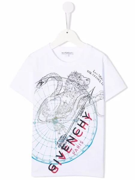 Givenchy Kids футболка с принтом Lion Astra