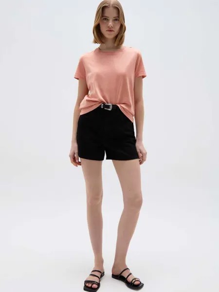 Футболка из хлопка с узором ротондо Ovs, цвет coral pink