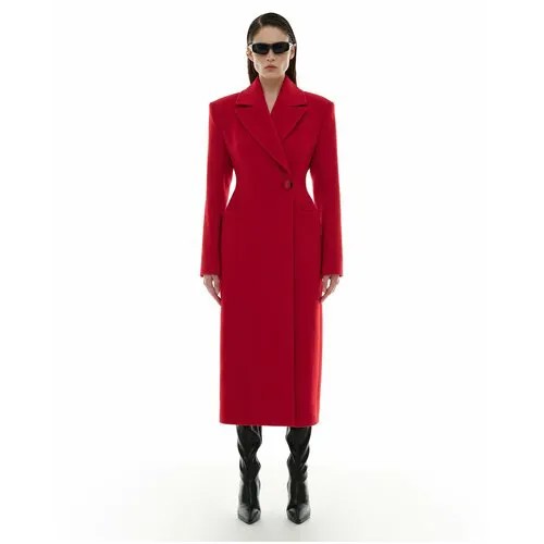 Пальто  Sorelle, демисезон/зима, силуэт полуприлегающий, средней длины, размер M, красный