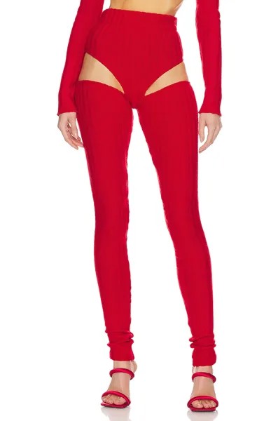 Леггинсы LaQuan Smith Hip Cutout Knit, цвет Cherry