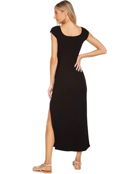 Платье Michael Lauren Colvin Long Cutout Dress w/ Side Slit, черный