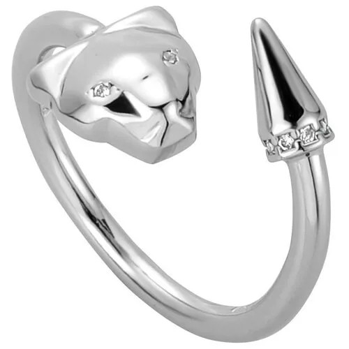Кольцо Just Cavalli, кристалл, размер 18, серебряный